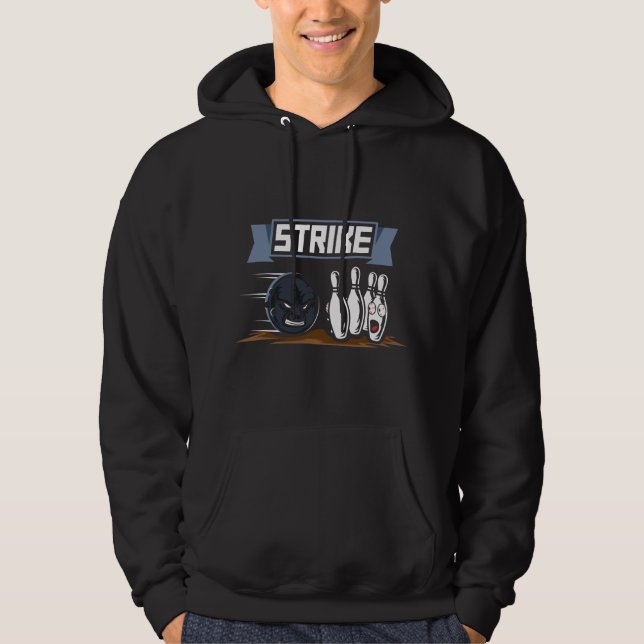 Bowling Player Sport Design Hoodie (Front)