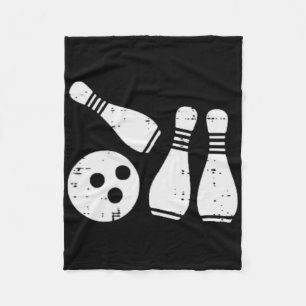 Bowling Pocket Sports Bowler Team Women Men Kids B Fleece Blanket