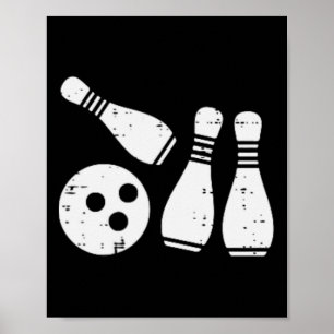 Bowling Pocket Sports Bowler Team Women Men Kids B Poster