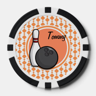 bowling poker chips