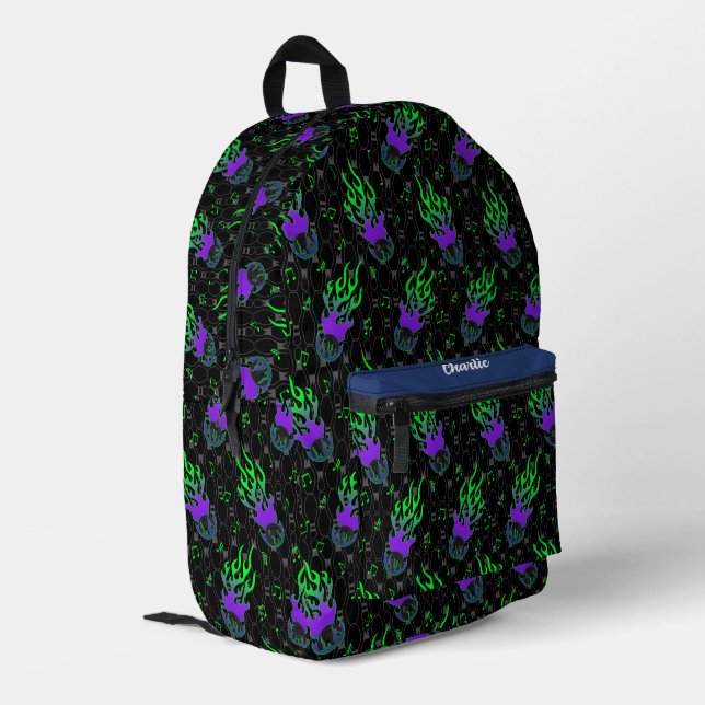 Bowling Printed Backpack (Back Corner Left)