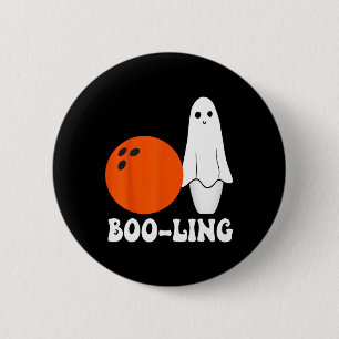 Bowling Pun Boo-ling Funny Bowling Players Hallowe 6 Cm Round Badge