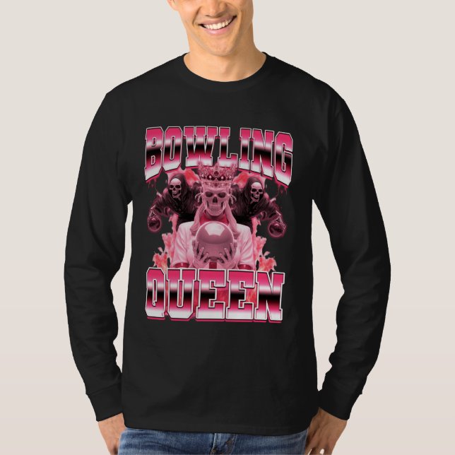 Bowling Queen Bowler 90s Bootleg Style T-Shirt (Front)
