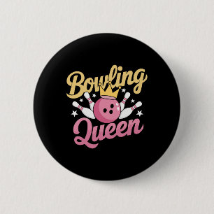 Bowling Queen Bowler Funny Bowling 6 Cm Round Badge