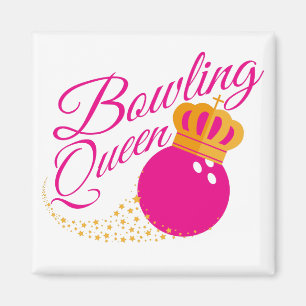 Bowling Queen design Funny Gift For Girls Bowlers Magnet