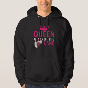 Bowling Queen Of The Lane Girl Women Player Bowler Hoodie