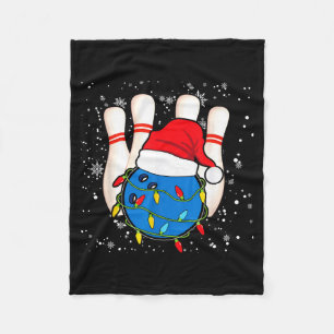 Bowling Reindeer Christmas Shirt Pajama Srt X-mas  Fleece Blanket