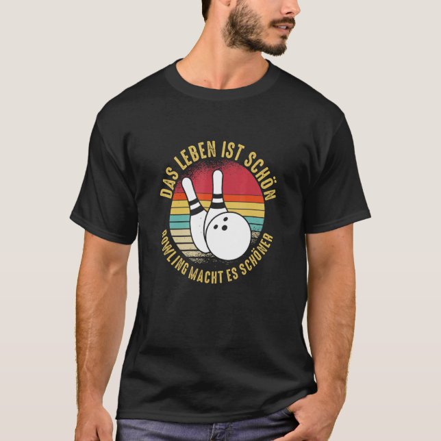 Bowling Retro Bowler Bowling Team T-Shirt (Front)