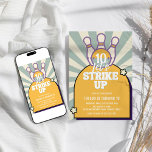 Bowling Retro Kids Birthday Party Invitation<br><div class="desc">Bowling Retro Kids Birthday Party Invitation</div>