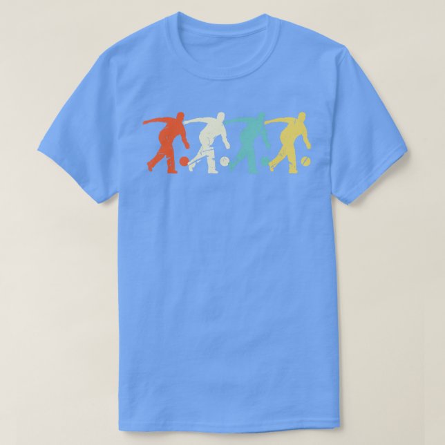 Bowling Retro Men Bowling Player T-Shirt (Design Front)