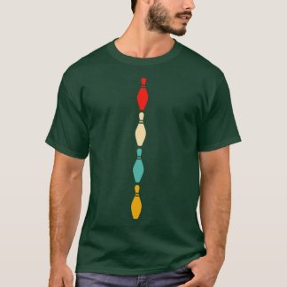 Bowling Retro Vintage Bowling Pins Bowlers Women M T-Shirt