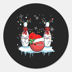 Bowling Retro Vintage This Is How I Roll Bowler Fu Classic Round Sticker
