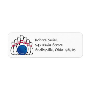 Bowling Return Address Labels
