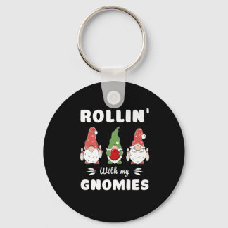 Bowling Rollin' With My Gnomies Funny Gnome Premiu Key Ring