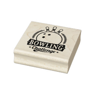 Bowling rubber stamp