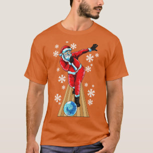 Bowling Santa Claus Bowler Team League Christmas T-Shirt