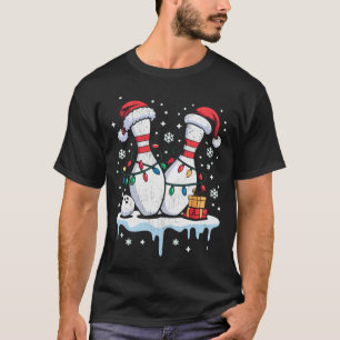 Bowling Santa Hat Funny Christmas Long Sleeve  T-Shirt