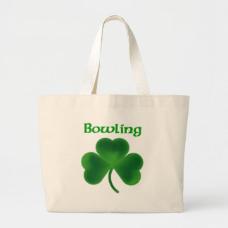 Bowling Shamrock Large Tote Bag