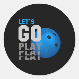 Bowling Shirt For Mens Classic Round Sticker