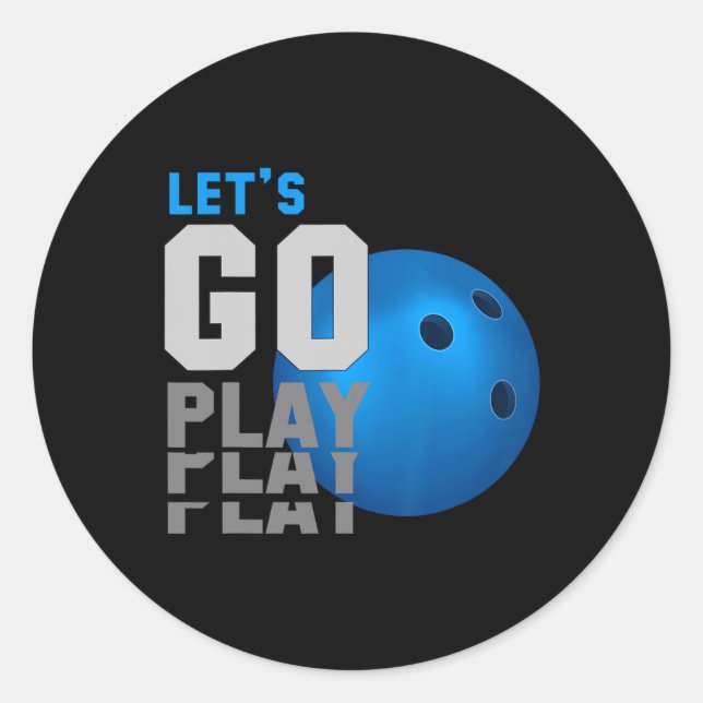 Bowling Shirt For Mens  Classic Round Sticker (Front)