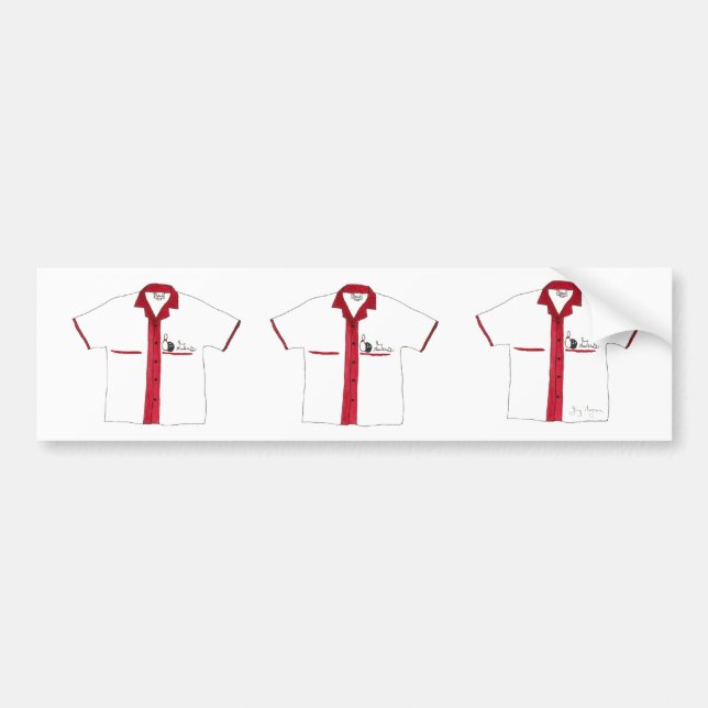 Bowling Shirts Bumper Sticker (Front)