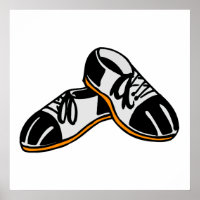 bowling shoes cartoon graphic