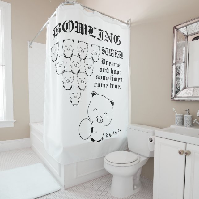 Bowling Shower Curtain (In Situ)