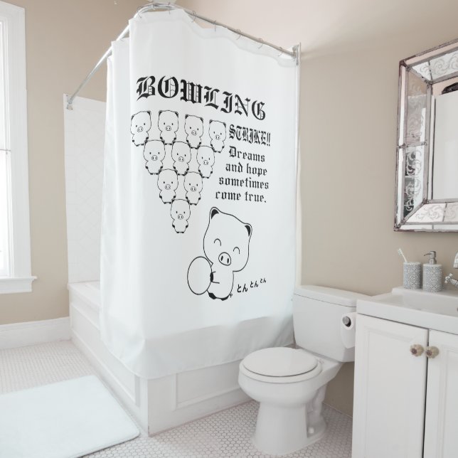 Bowling Shower Curtain (In Situ)