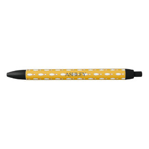 Bowling Skittle Pattern Personalise Black Ink Pen