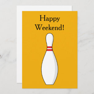 Bowling Skittle Personalise Holiday Card