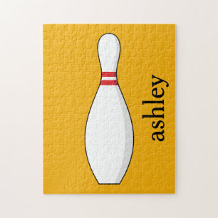 Bowling Skittle Personalise Jigsaw Puzzle