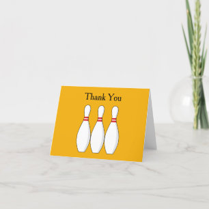 Bowling Skittle Personalise Thank You Card