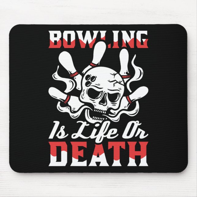 Bowling Skull Team - Alley League Bowler  Mouse Pad (Front)