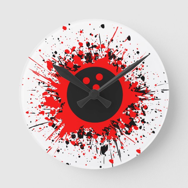 bowling splats round clock (Front)