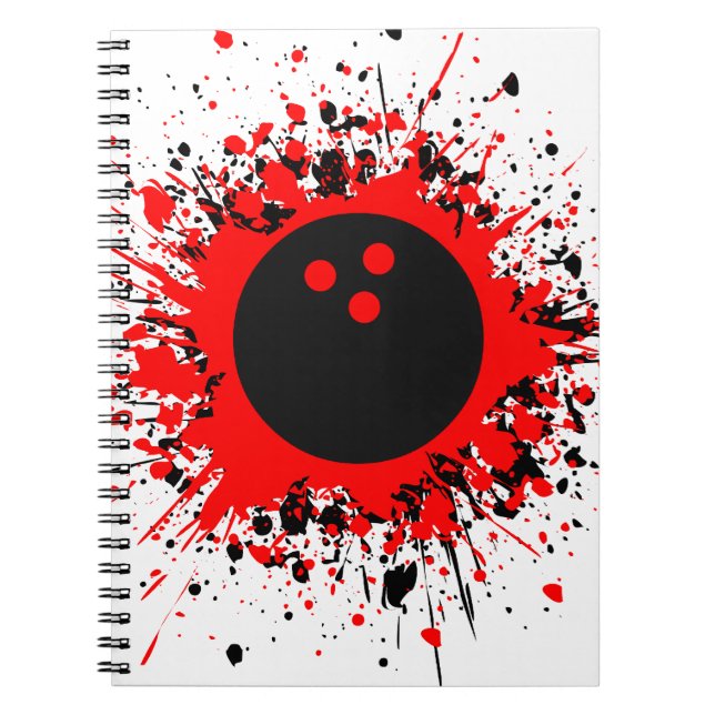 bowling splats spiral notebook (Front)