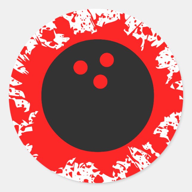 bowling splatz classic round sticker (Front)