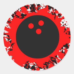 bowling splatz classic round sticker