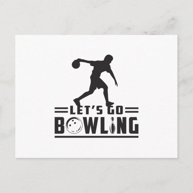 Bowling Sport Bowler Strike Bowl Funny Gift Idea Postcard (Front)