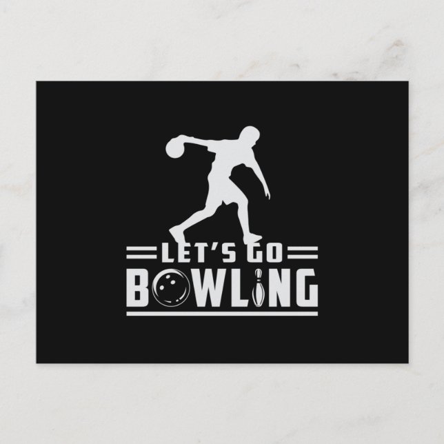 Bowling Sport Bowler Strike Bowl Team Funny Gift Postcard (Front)