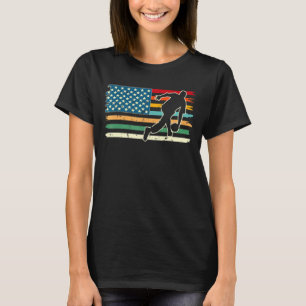 Bowling Sports Lover Us Flag Retro Vintage Bowler T-Shirt