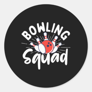 Bowling Squad - Bowler Bowling  Classic Round Sticker
