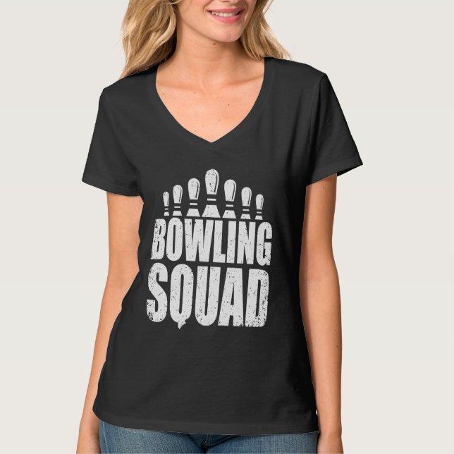 Bowling Squad For Bowlers T-Shirt (Front)