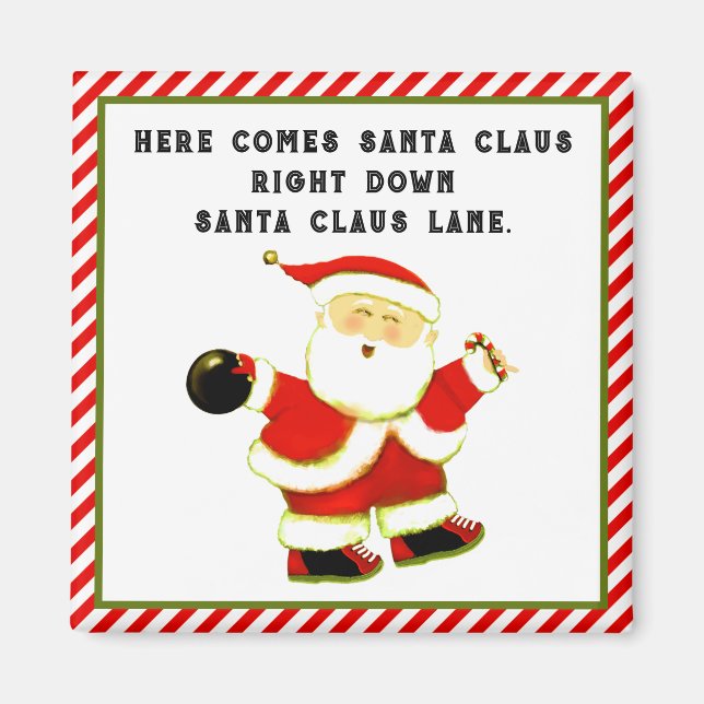 Bowling Stocking Stuffer Magnet (Front)