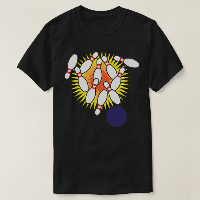 Bowling Strike 9 T-Shirt (Design Front)