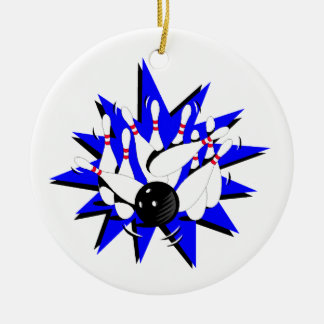 Bowling Strike Ceramic Tree Decoration