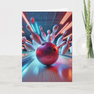 Bowling Strike For Birthday Card