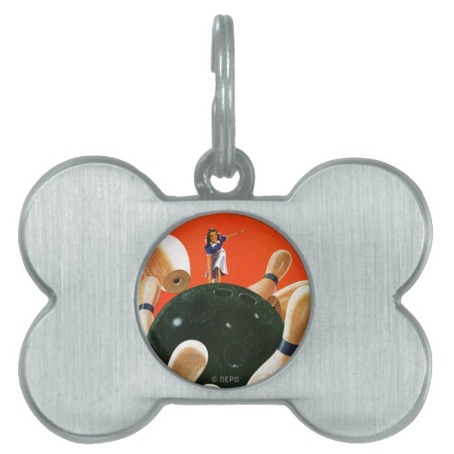 Bowling Strike Pet ID Tag (Front)