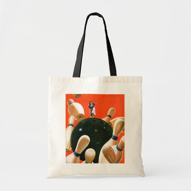 Bowling Strike Tote Bag (Front)