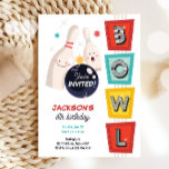 Bowling Strike Up Some Fun Retro Boy Girl Birthday Invitation<br><div class="desc">♥ A perfect way to invite your guests to your little one's birthday party! Bowling Theme Party.</div>