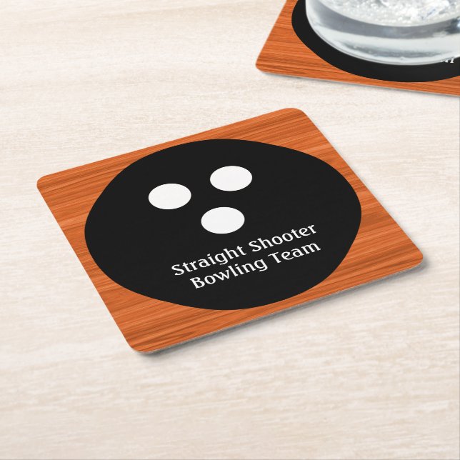 Bowling Team Budget Coasters (Angled)